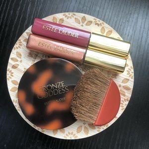 Estée Lauder bronzer & lipgloss set